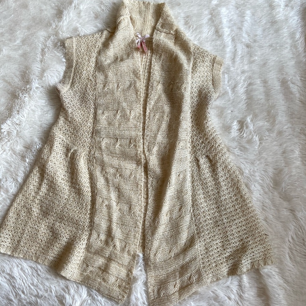 Derek heart open Sleeveless Cardigan